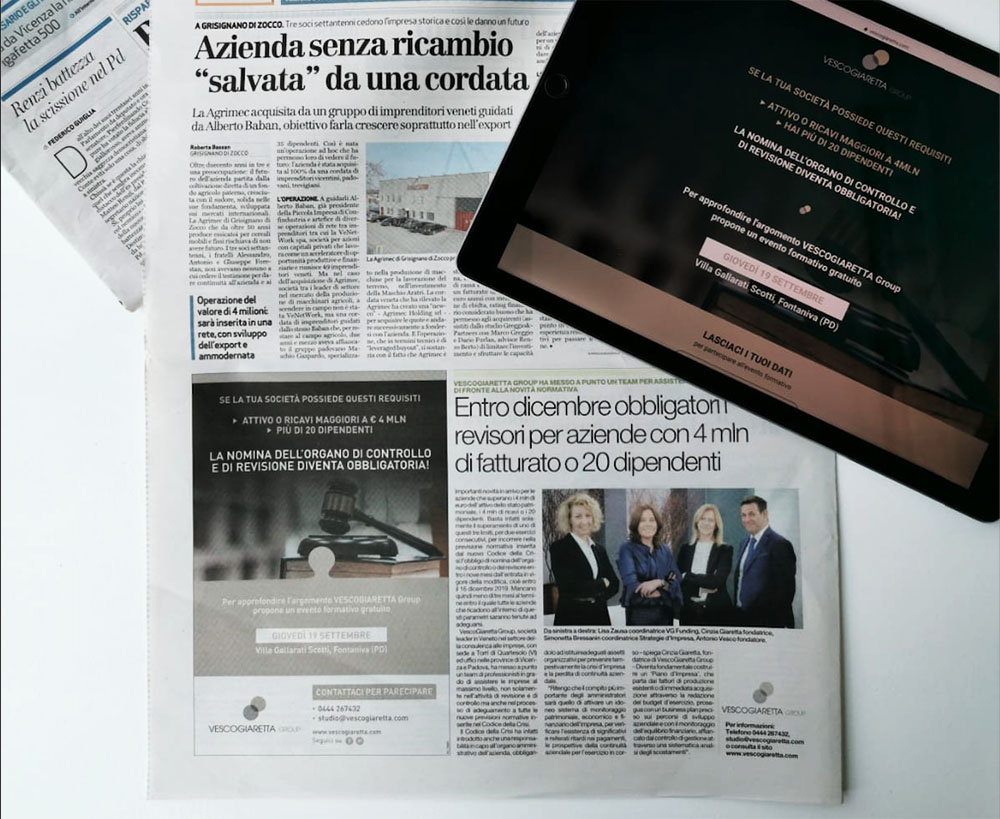 ENTRO DICEMBRE OBBLIGATORI I REVISORI PER AZIENDE CON 4 MLN DI FATTURATO O 20 DIPENDENTI