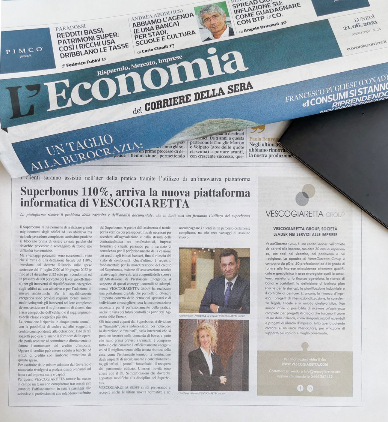 Superbonus 110, arriva la nuova piattaforma informatica VESCOGIARETTA