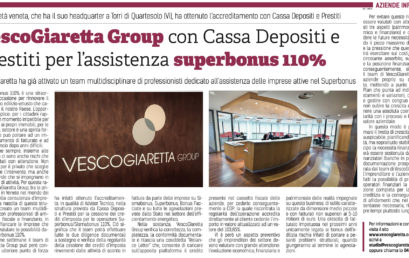 VescoGiaretta Group con Cassa Depositi e Prestiti per l’assistenza Superbonus 110%